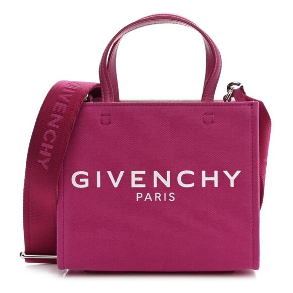 Givenchy Canvas Mini G-Tote Shopping Tote in Neon Pink - Picture 1 of 8